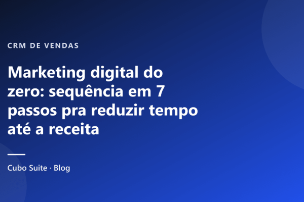 Marketing digital do zero: sequência em 7 passos pra reduzir tempo até a receita