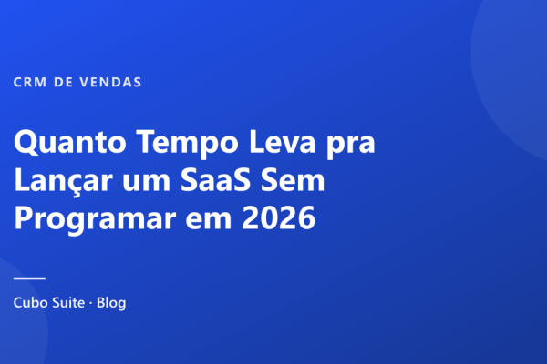Quanto Tempo Leva pra Lançar um SaaS Sem Programar em 2026