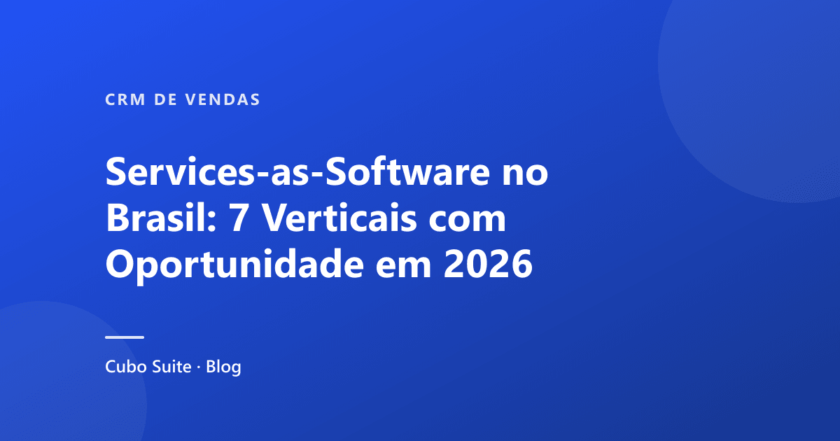 Services-as-Software no Brasil: 7 Verticais com Oportunidade em 2026